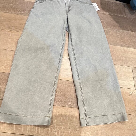 WIT & WISDOM WOMENS SAM HIGH RISE AB SOLUTION WIDE LEG GREY JEANS NEW 16W - Picture 2 of 15